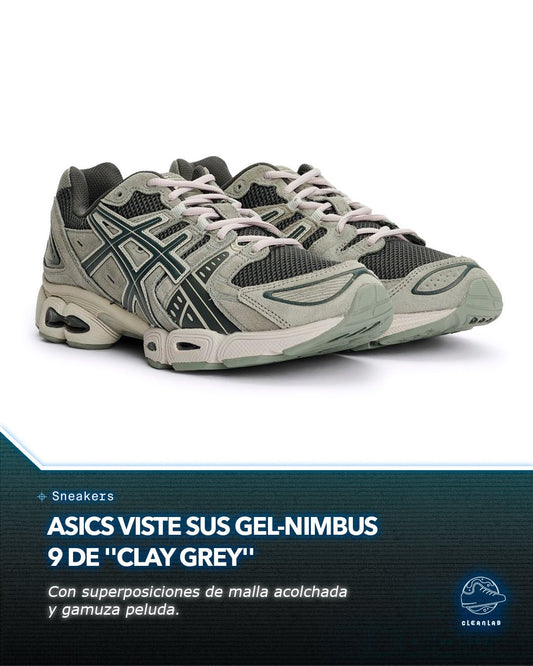 Noticias Sneakers | ASICS viste sus GEL-Nimbus 9 de "Clay Grey" - Clean Lab