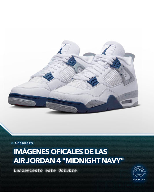 Noticias Sneakers | Imágenes Oficiales de las Air Jordan 4 "Midnight Navy" - Clean Lab