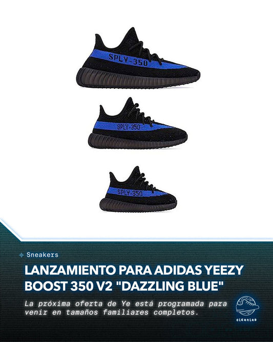 Noticia Sneakers | Información de lanzamiento de adidas YEEZY BOOST 350 V2 "Dazzling Blue" - Clean Lab