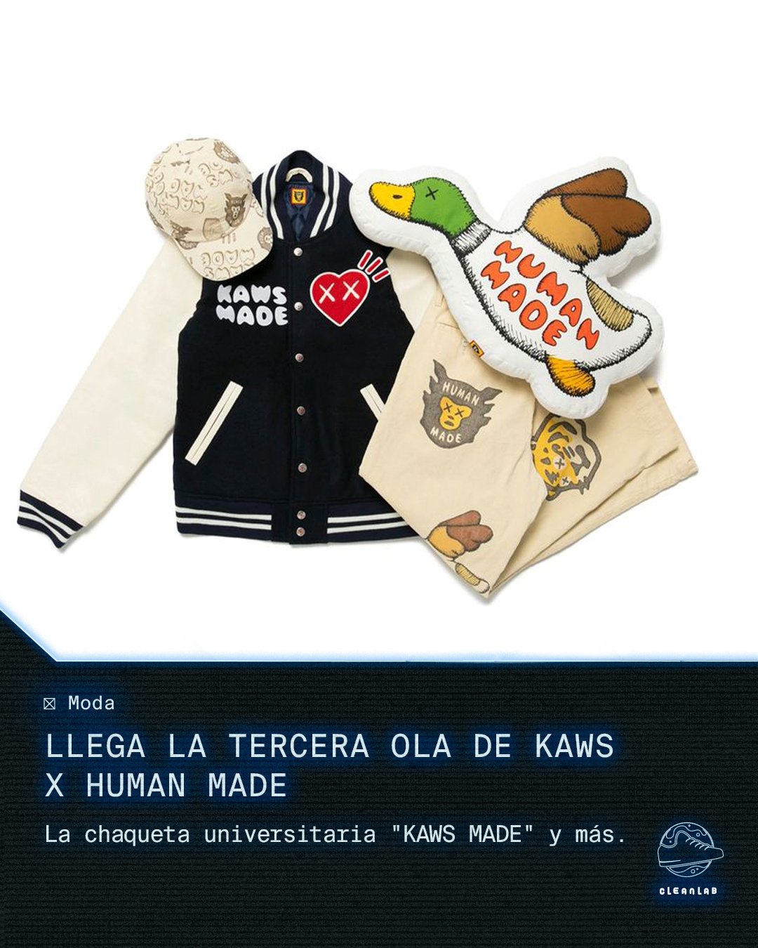 Noticias Moda | Llega la tercera ola de KAWS x HUMAN MADE - Clean Lab