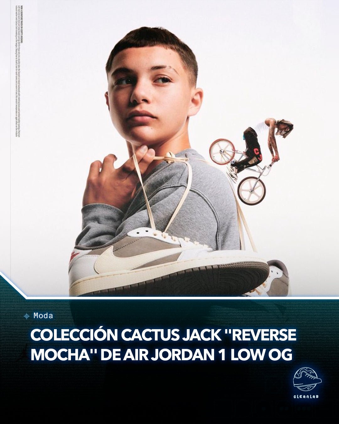 Noticias Moda | Travis Scott lanza una colección Cactus Jack "Reverse Mocha" de Air Jordan 1 Low OG - Clean Lab