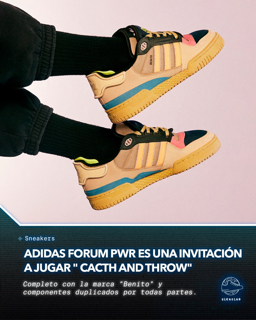 Noticias Sneakers | adidas Originals Forum PWR de Bad Bunny es una invitación a jugar un juego de "Catch and Throw" - Clean Lab