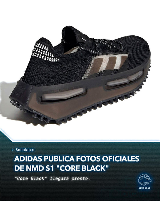Noticias Sneakers | adidas publica fotos oficiales de NMD S1 "Core Black" - Clean Lab