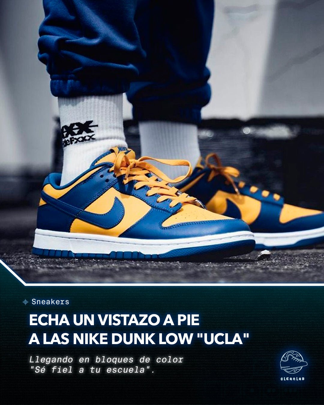 Noticias Sneakers | Echa un vistazo a pie a las Nike Dunk Low "UCLA" - Clean Lab