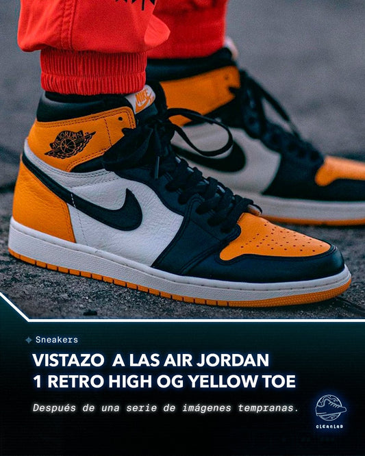 Noticias Sneakers | Echa un vistazo detallado a las Air Jordan 1 Retro High OG "Yellow Toe" - Clean Lab