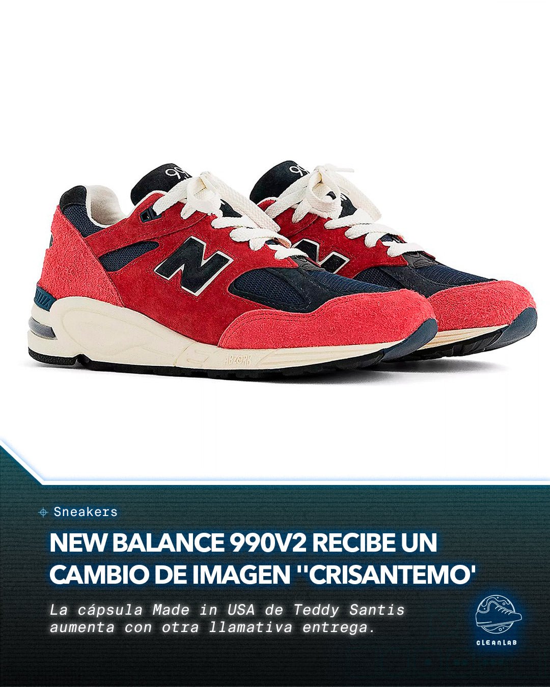 Noticias Sneakers | New Balance 990v2 recibe un cambio de imagen "Crisantemo" - Clean Lab