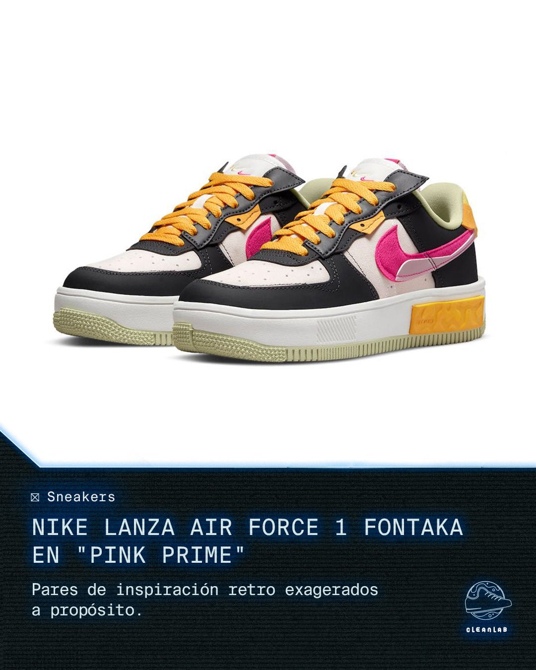 Noticias Sneakers | Nike lanza Air Force 1 Fontanka en "Pink Prime" - Clean Lab