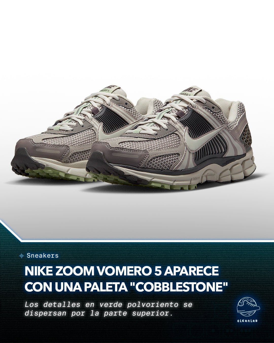 Noticias Sneakers | Nike Zoom Vomero 5 aparece con una paleta "Cobblestone" - Clean Lab