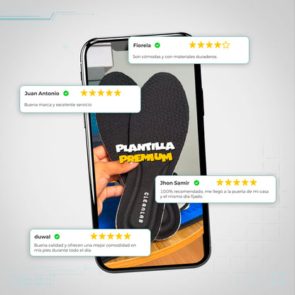 Plantillas Premium — Amortiguación para uso diario y deporte